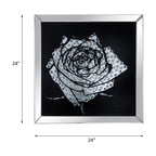 ACME Talisha Mirrored & Faux Crystal Rose Wall Art Model 97320