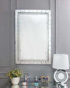 ACME Nysa Mirrored & Faux Crystals Accent Mirror Model 97386