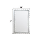 ACME Nysa Mirrored & Faux Crystals Accent Mirror Model 97386