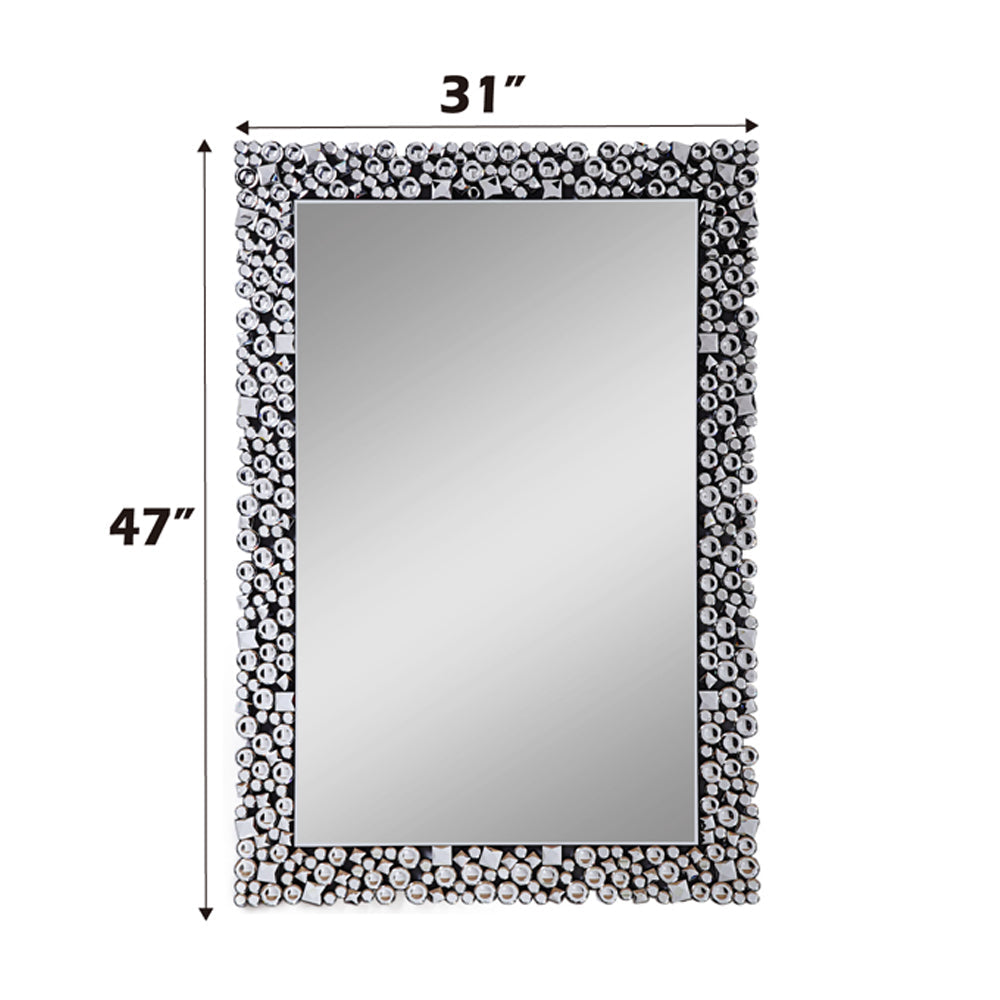 ACME Kachina Mirrored & Faux Gems Accent Mirror Model 97574