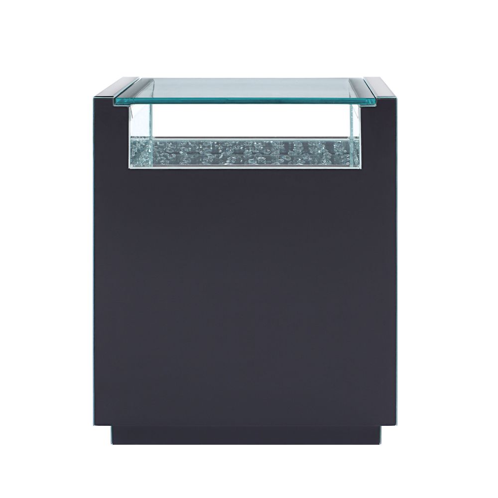 ACME Nysa Mirrored & Faux Crystals Accent Table Model 97575