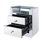 ACME Nysa Mirrored & Faux Crystals Accent Table Model 97575