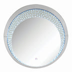 ACME Nysa Mirrored & Faux Crystals Accent Mirror with LED Model 97590