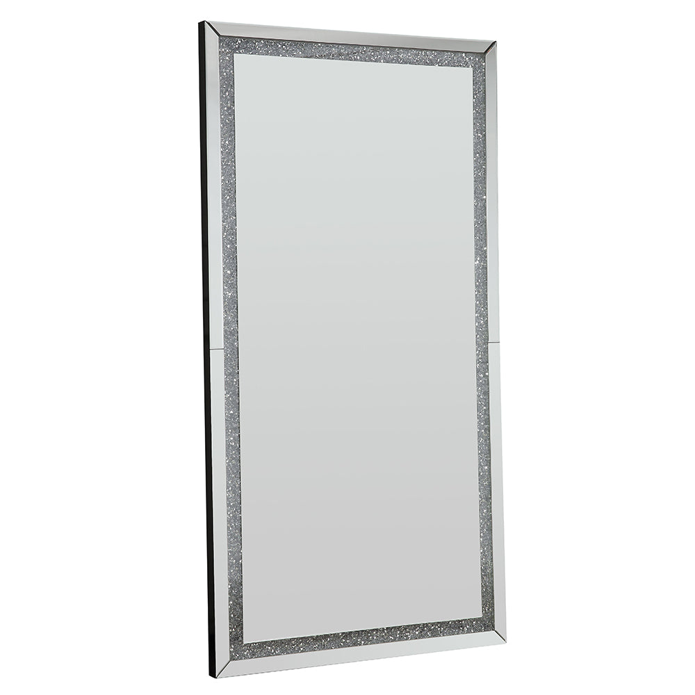 ACME Noralie LED Mirrored & Faux Diamonds Floor Mirror Model 97600