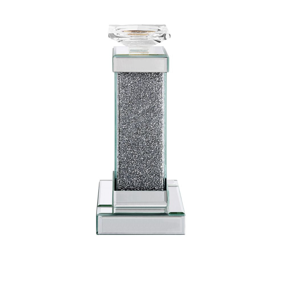 ACME Noralie Mirrored & Faux Diamonds Candle Holder (Set-2) Model 97615