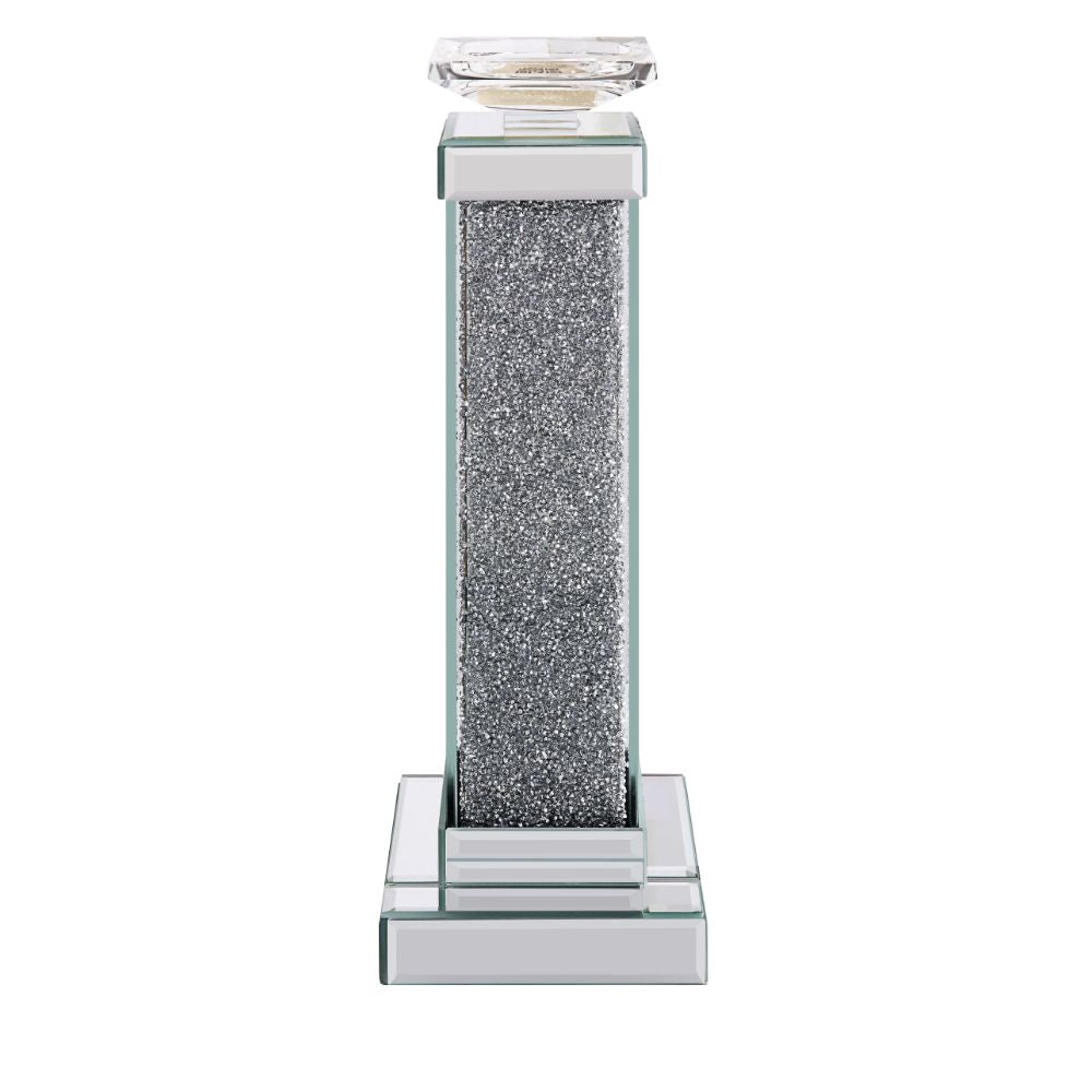 ACME Noralie Mirrored & Faux Diamonds Candle Holder (Set-2) Model 97616