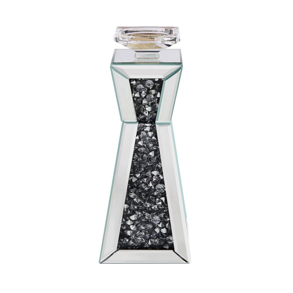 ACME Noralie Mirrored & Faux Diamonds Candle Holder (Set-2) Model 97618