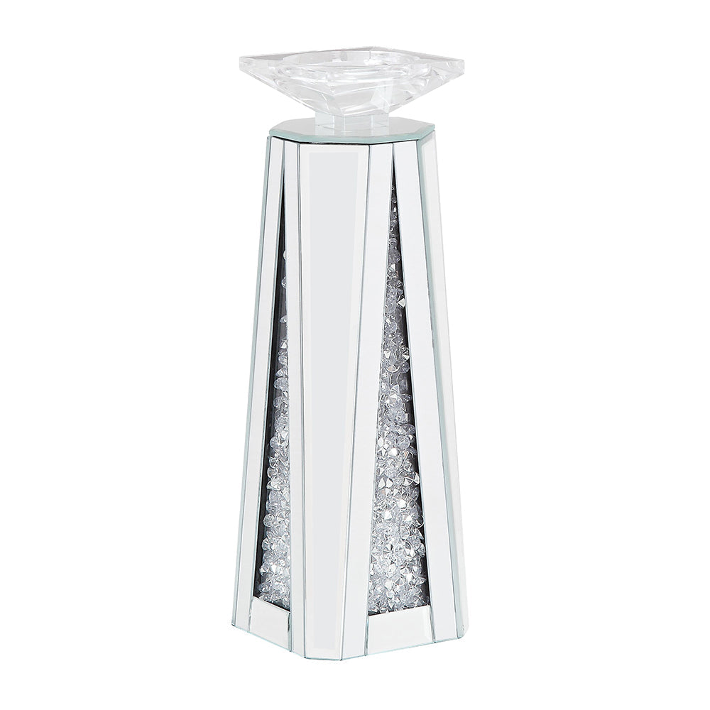 ACME Noralie Mirrored & Faux Diamonds Candle Holder (Set-2) Model 97623