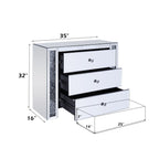 ACME Noralie Mirrored & Faux Diamonds Console Table Model 97642