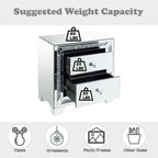 ACME Noralie Mirrored & Faux Diamonds Accent Table Model 97647