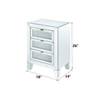 ACME Noralie Mirrored & Faux Diamonds Accent Table Model 97650