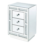 ACME Mallika Mirrored & Faux Crystals Accent Table Model 97653