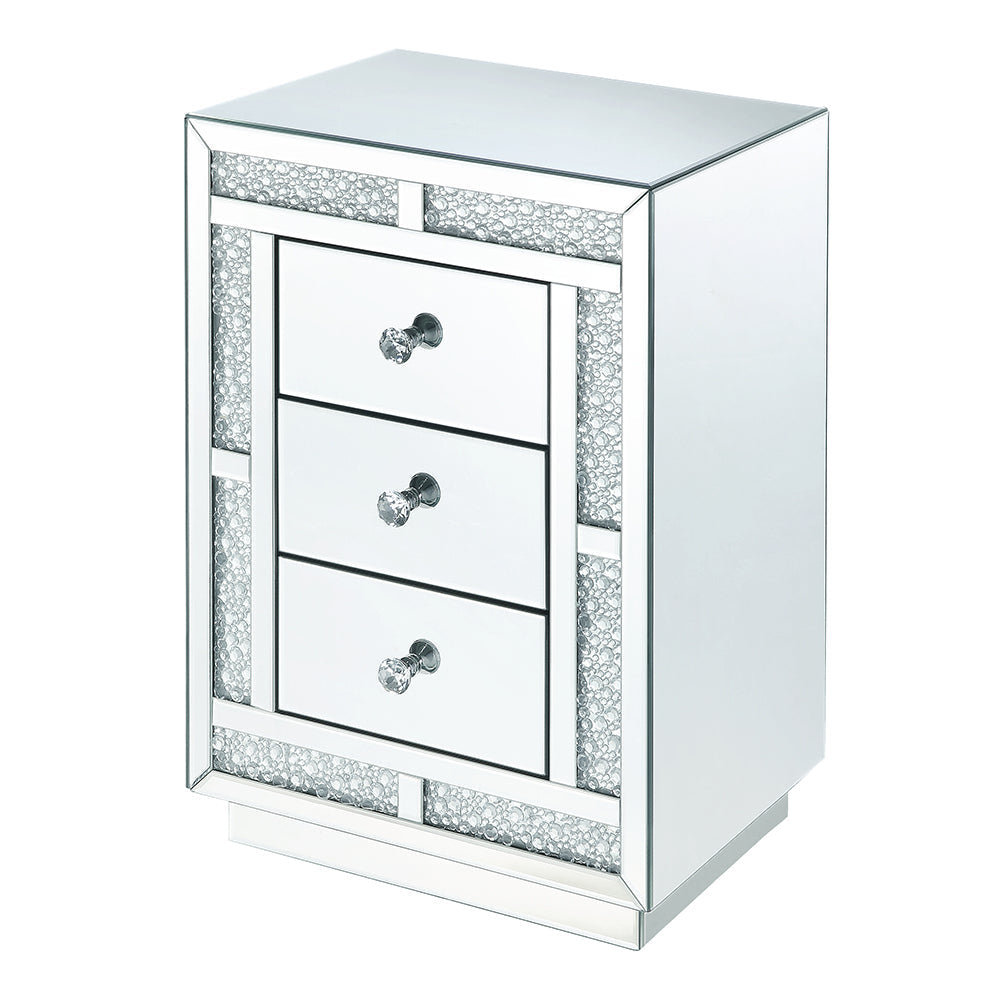 ACME Mallika Mirrored & Faux Crystals Accent Table Model 97653
