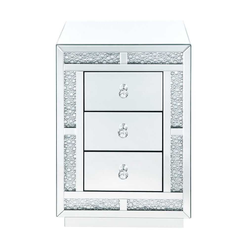 ACME Mallika Mirrored & Faux Crystals Accent Table Model 97653