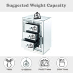 ACME Mallika Mirrored & Faux Crystals Accent Table Model 97653