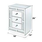ACME Mallika Mirrored & Faux Crystals Accent Table Model 97653
