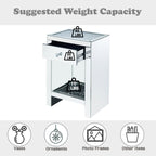 ACME Noralie Mirrored & Faux Diamonds Accent Table Model 97654