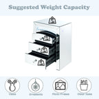 ACME Nysa Mirrored & Faux Crystals Accent Table with LED Model 97655