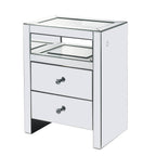 ACME Dominic Mirrored Accent Table with LED Model 97685