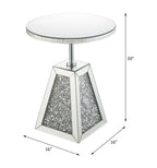 ACME Noralie Mirrored & Faux Diamonds Accent Table Model 97702