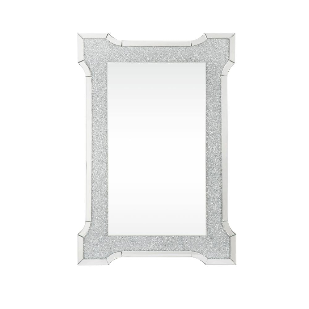 ACME Noralie Mirrored & Faux Diamonds Accent Mirror Model 97705