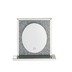 ACME Noralie Mirrored & Faux Diamonds Accent Mirror with LED Model 97707
