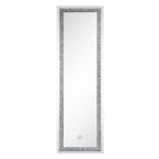 ACME Noralie Mirrored & Faux Diamonds Floor Mirror with LED Model 97713