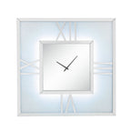 ACME Noralie Mirrored & Faux Diamonds Wall Clock with LED Model 97730