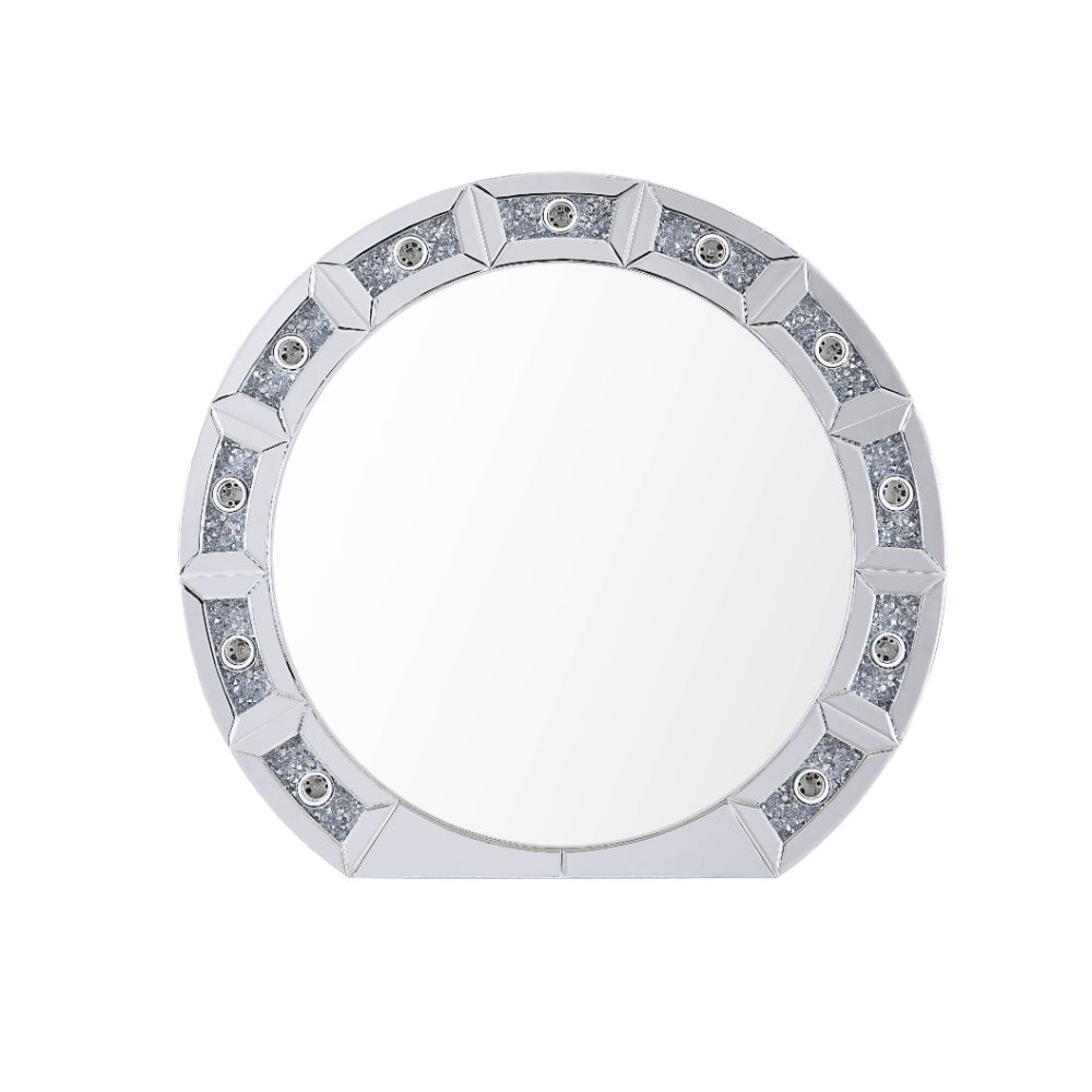 ACME Noralie Mirrored & Faux Diamonds Accent Mirror Model 97748