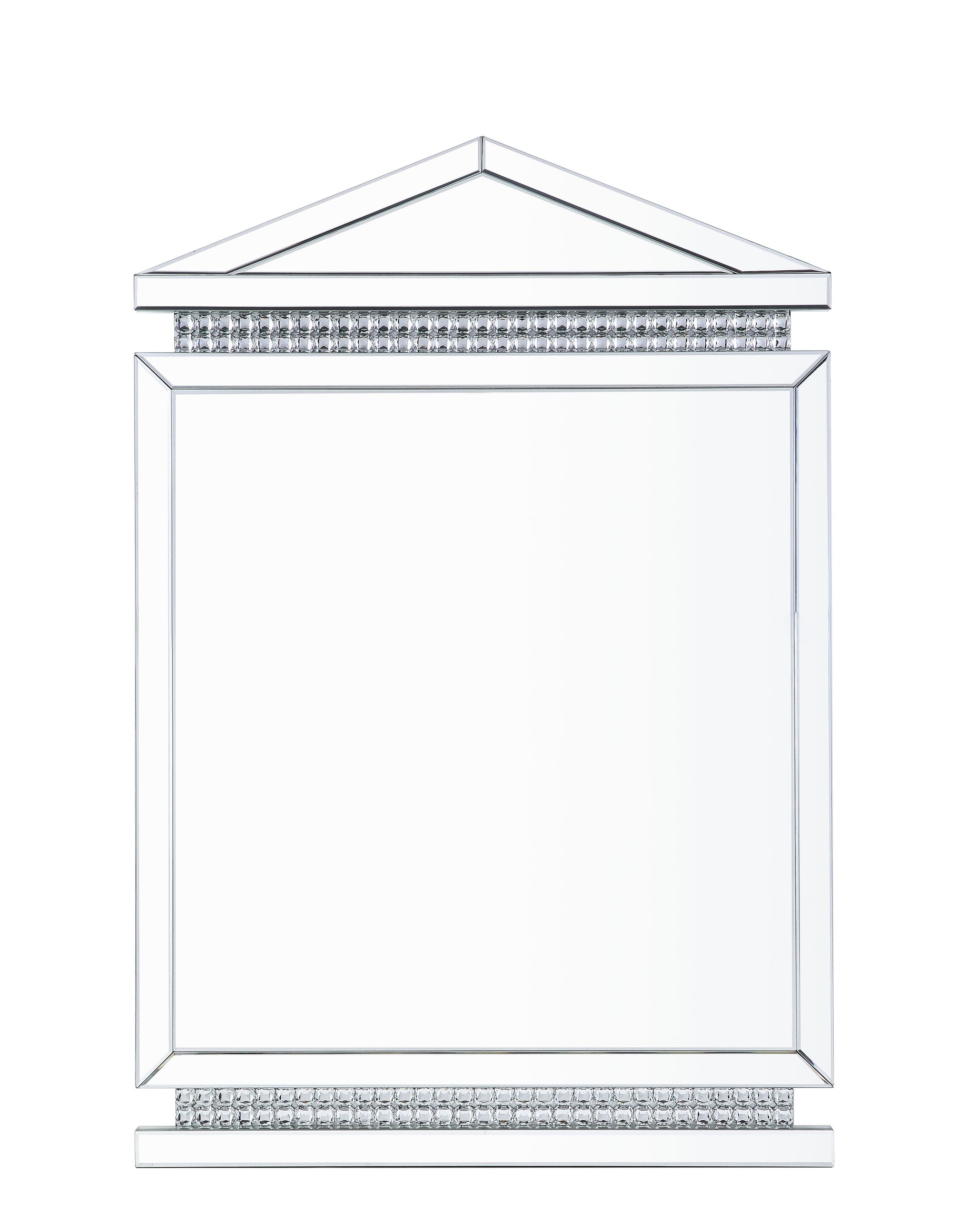 ACME Lotus Mirrored Faux Ice Cube Crystals Accent Mirror Model 97806