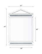ACME Lotus Mirrored Faux Ice Cube Crystals Accent Mirror Model 97806