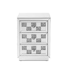 ACME Noralie Mirrored & Faux Diamonds Accent Table Model 97930