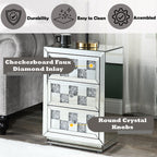 ACME Noralie Mirrored & Faux Diamonds Accent Table Model 97930