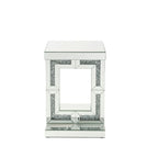 ACME Noralie Mirrored & Faux Diamonds Accent Table Model 97933