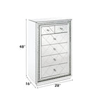 ACME Nysa Mirrored & Faux Crystals Inlay Cabinet Model 97948