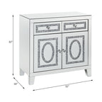 ACME Noralie Mirrored & Faux Diamonds Cabinet Model 97952