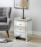 ACME Noralie Mirrored & Faux Diamonds Accent Table Model 97954
