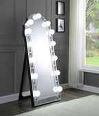 ACME Noralie Mirrored & Faux Diamonds Floor Mirror Model 97983