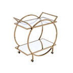 ACME Traverse Champagne & Mirrored Serving Cart Model 98295