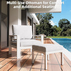 Ensemble de mobilier de patio en aluminium AECOJOY 7 pièces, ensemble de conversation d'extérieur