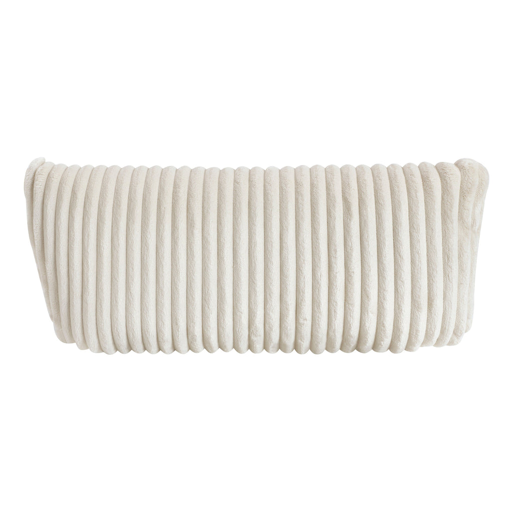 Fauteuil inclinable manuel pivotant en velours côtelé Braidy