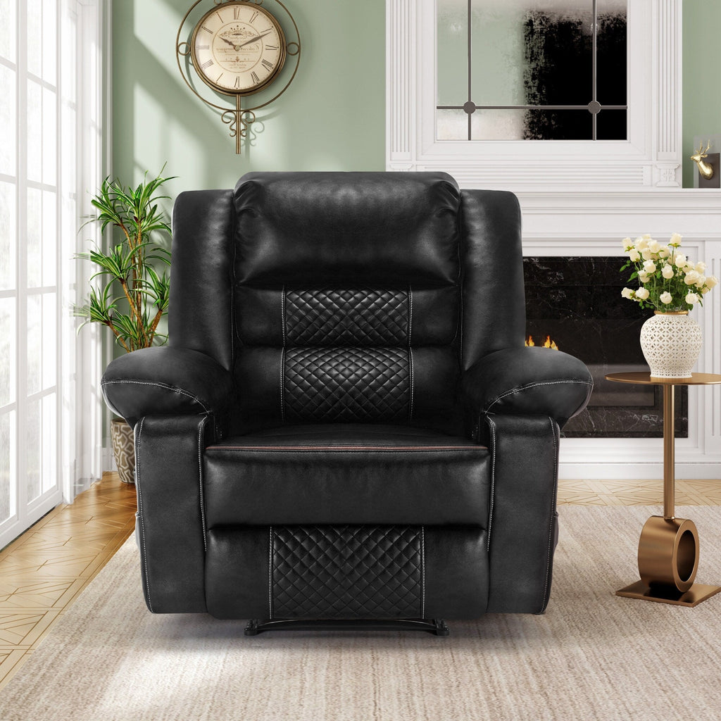 Fauteuil inclinable manuel marron avec massage en 8 points, fonction chauffante et structure robuste pour un confort optimal au salon