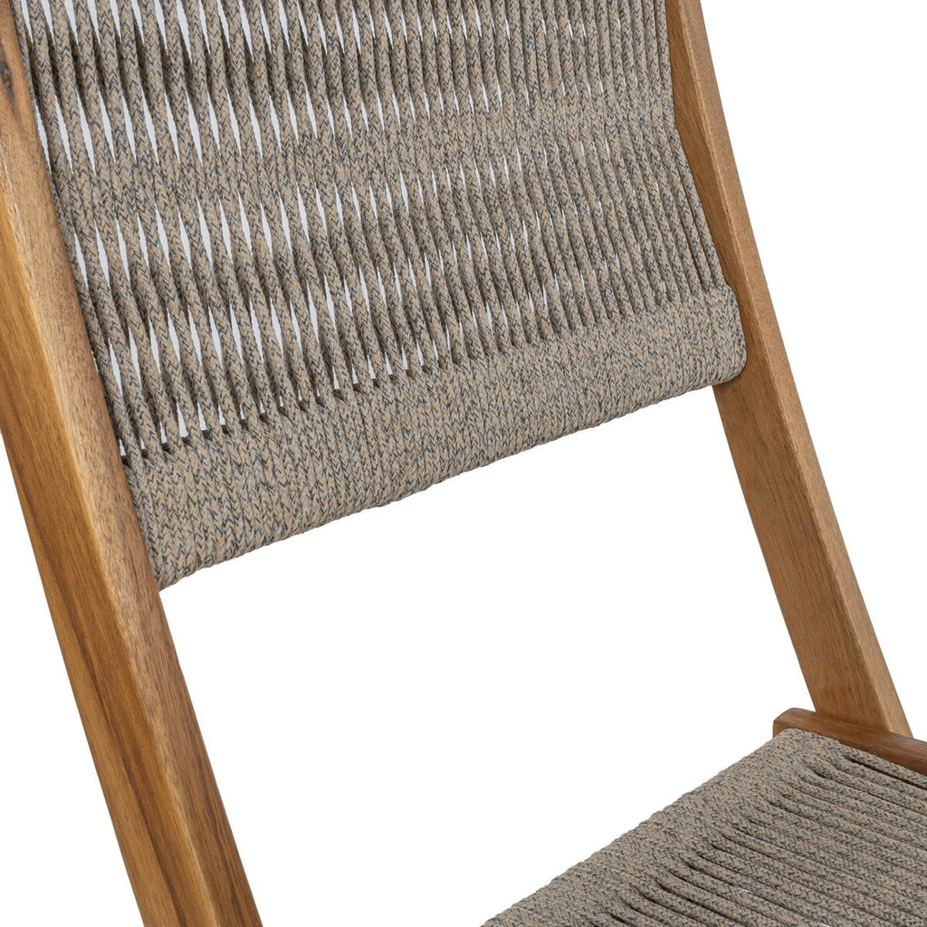 Ensemble bistro pliant d'extérieur 3 pièces en bois d'acacia Cadiz Modern Coastal, par JONATHAN Y