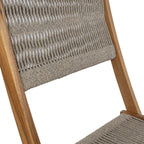 Ensemble bistro pliant d'extérieur 3 pièces en bois d'acacia Cadiz Modern Coastal, par JONATHAN Y