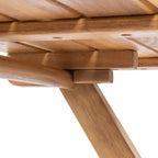 Ensemble bistro pliant d'extérieur 3 pièces en bois d'acacia Cadiz Modern Coastal, par JONATHAN Y