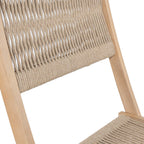 Ensemble bistro pliant d'extérieur 3 pièces en bois d'acacia Cadiz Modern Coastal, par JONATHAN Y