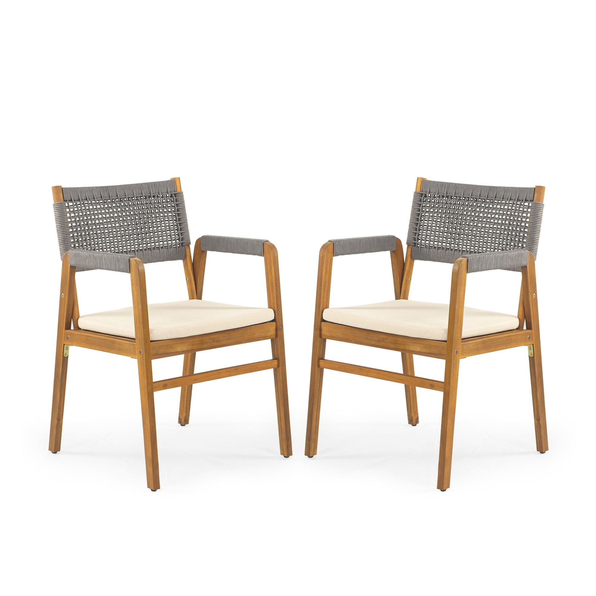 Ensemble de salle à manger d'extérieur 5 pièces en bois d'acacia Captef par Christopher Knight Home