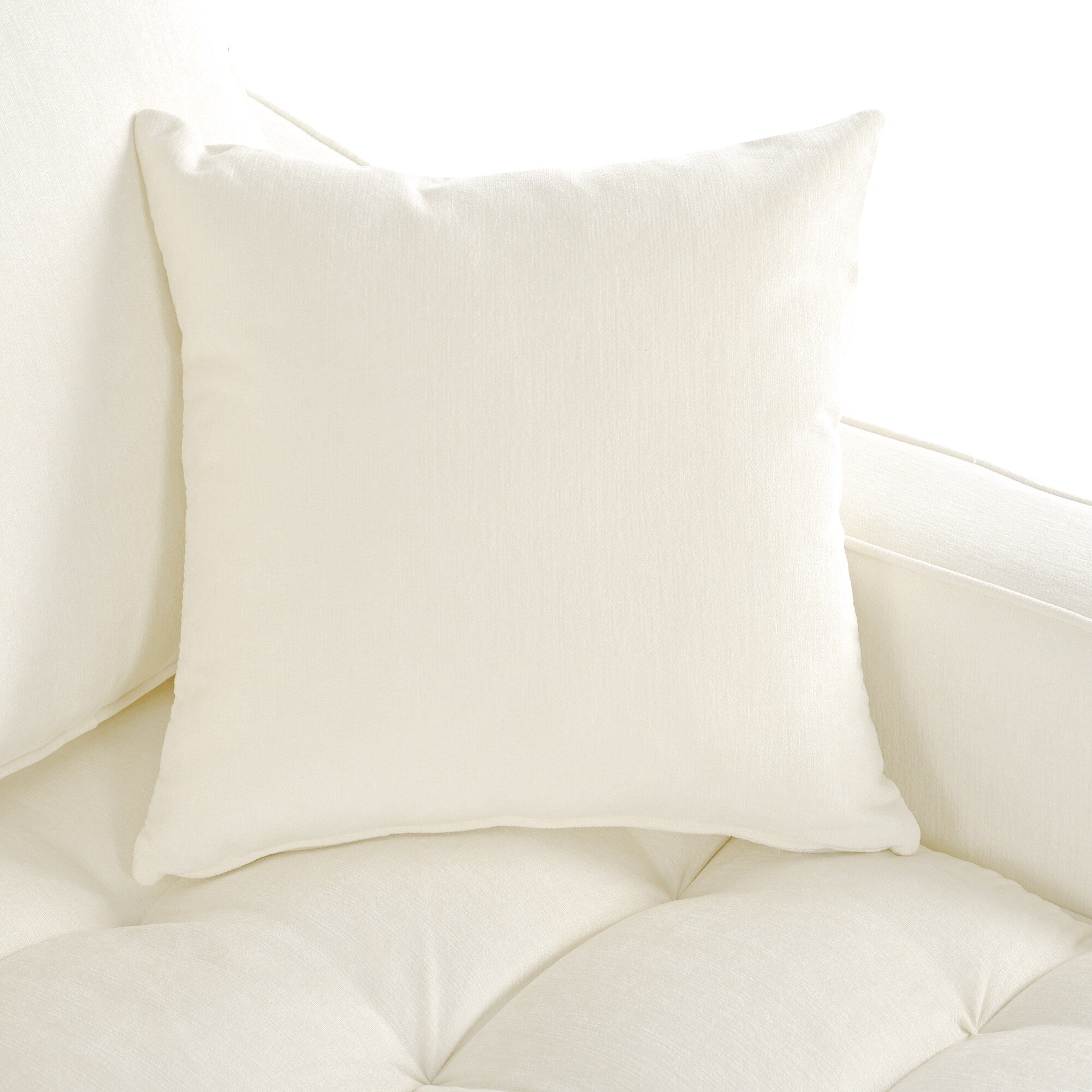 Canapé-lit méridienne en chenille, canapé rembourré avec dossier capitonné et 2 coussins amovibles pour salon