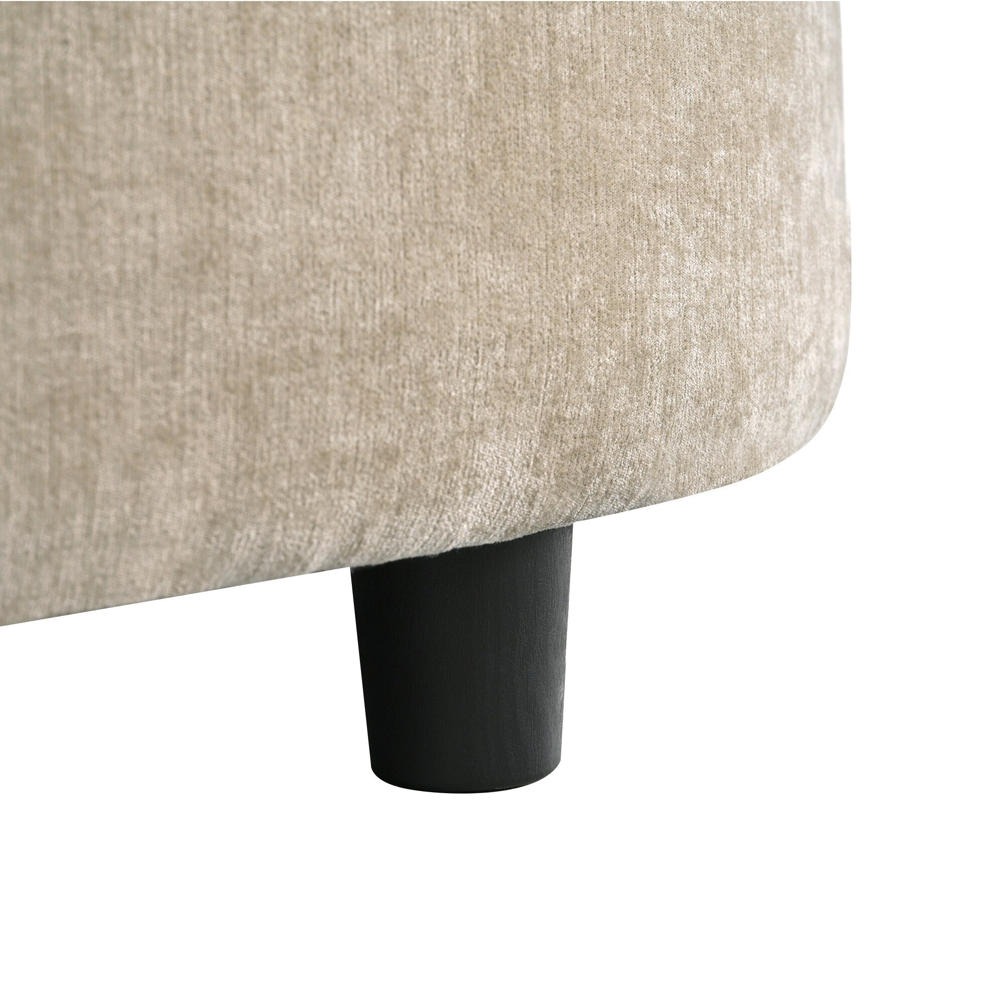 Canapé-lit méridienne en chenille, canapé rembourré avec dossier capitonné et 2 coussins amovibles pour salon