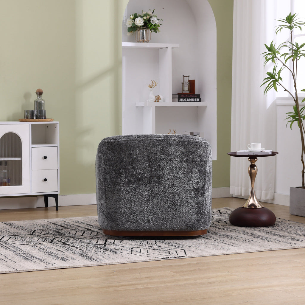 Fauteuil pivotant en chenille, canapé d'appoint confortable à 360 degrés pour salon, chambre et bureau avec coussin amovible